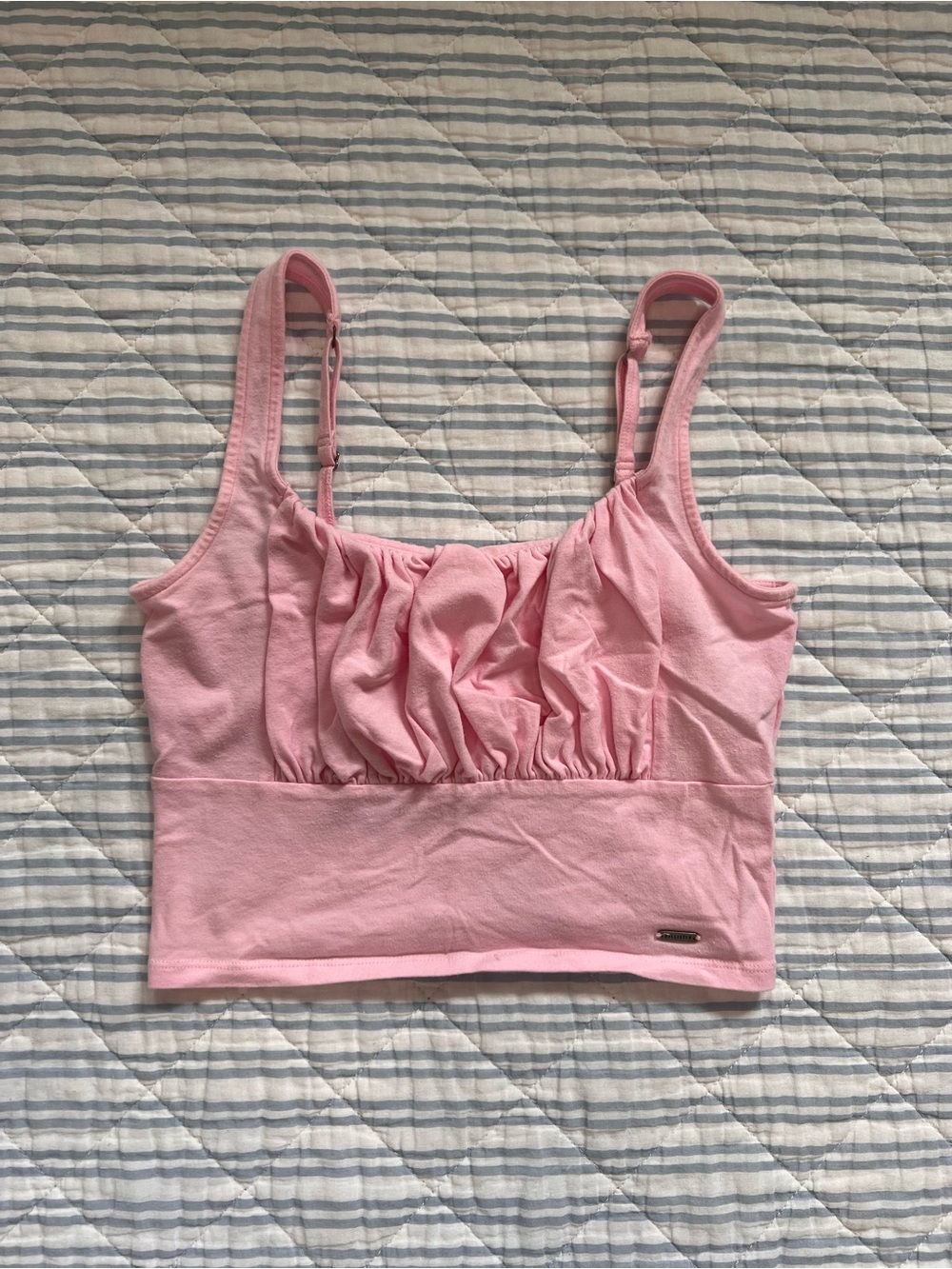Hollister Light Pink Scoop Neck Crop Top